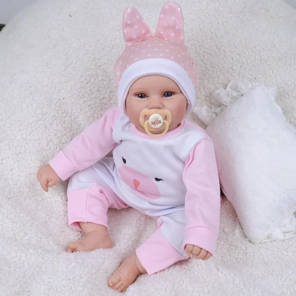 🆕20Inch Realistic Soft Vinyl With Weighted Cloth Body Emily Girl Reborn Baby